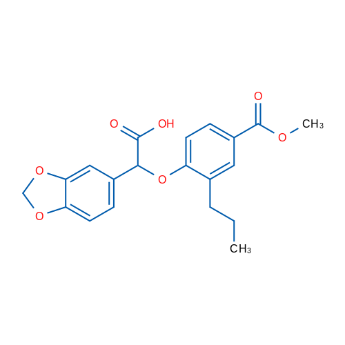 2-(Benzo[d][1,3]dioxol-5-yl)-2-(4-(methoxycarbonyl)-2-propylphenoxy)acetic acid 1g