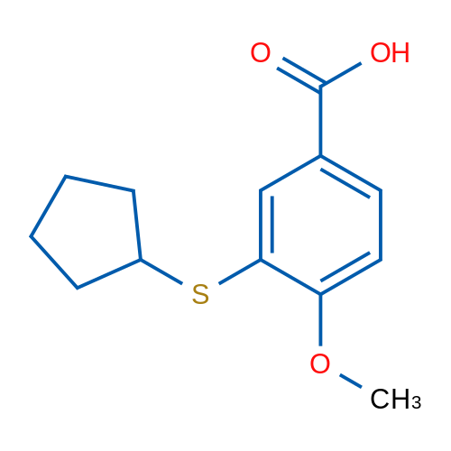 3-(Cyclopentylthio)-4-methoxybenzoic acid 1g