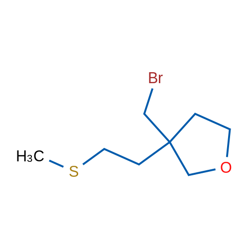 3-(Bromomethyl)-3-[2-(methylsulfanyl)ethyl]oxolane 1g