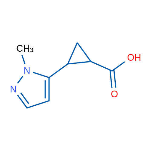 2-(1-methyl-1H-pyrazol-5-yl)cyclopropane-1-carboxylic acid 250mg