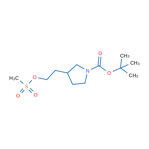 tert-Butyl 3-(2-((methylsulfonyl)oxy)ethyl)pyrrolidine-1-carboxylate 1g