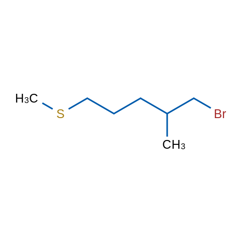 1-Bromo-2-methyl-5-(methylsulfanyl)pentane 1g