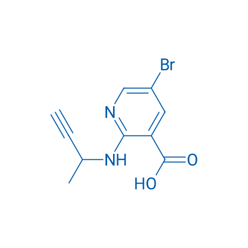 5-Bromo-2-[(but-3-yn-2-yl)amino]pyridine-3-carboxylic acid 1g
