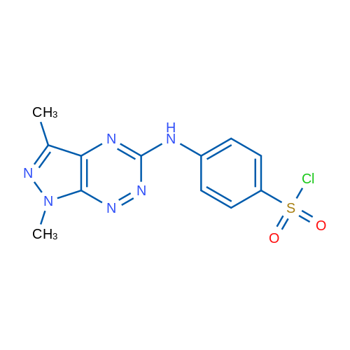 4-((1,3-Dimethyl-1H-pyrazolo[4,3-e][1,2,4]triazin-5-yl)amino)benzene-1-sulfonyl chloride 1g