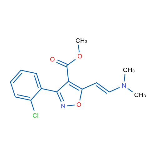 Methyl 3-(2-chlorophenyl)-5-[(E)-2-(dimethylamino)ethenyl]-1,2-oxazole-4-carboxylate 1g