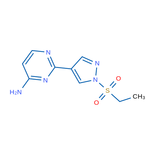 2-(1-Ethanesulfonyl-1h-pyrazol-4-yl)-pyrimidin-4-ylamine 250mg