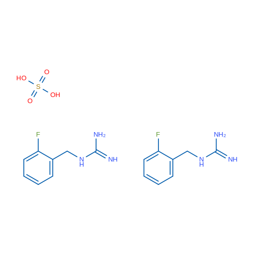 Bis(N-[(2-fluorophenyl)methyl]guanidine); sulfuric acid 1g