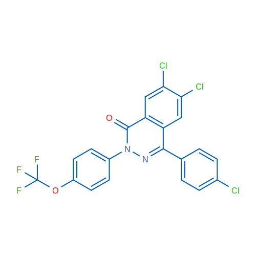 6,7-Dichloro-4-(4-chlorophenyl)-2-[4-(trifluoromethoxy)phenyl]-1,2-dihydrophthalazin-1-one 1g