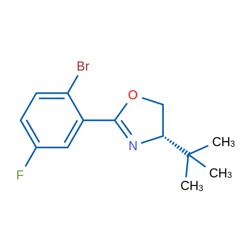 (S)-2-(2-Bromo-5-fluorophenyl)-4-(tert-butyl)-4,5-dihydrooxazole 1g