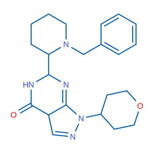 6-(1-Benzylpiperidin-2-yl)-1-(tetrahydro-2H-pyran-4-yl)-5,6-dihydro-1H-pyrazolo[3,4-d]pyrimidin-4(3aH)-one 1g