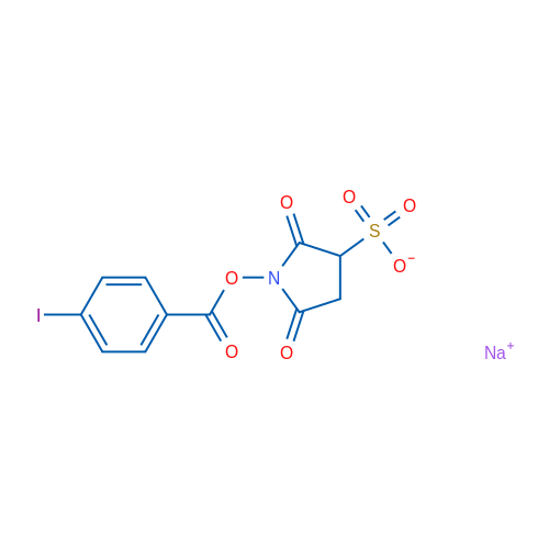 Sodium 1-((4-iodobenzoyl)oxy)-2,5-dioxopyrrolidine-3-sulfonate 1g