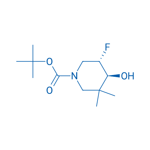 Rel-tert-butyl (4S,5S)-5-fluoro-4-hydroxy-3,3-dimethylpiperidine-1-carboxylate 250mg