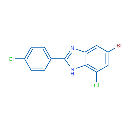 5-Bromo-7-chloro-2-(4-chlorophenyl)-1H-benzo[d]imidazole 1g