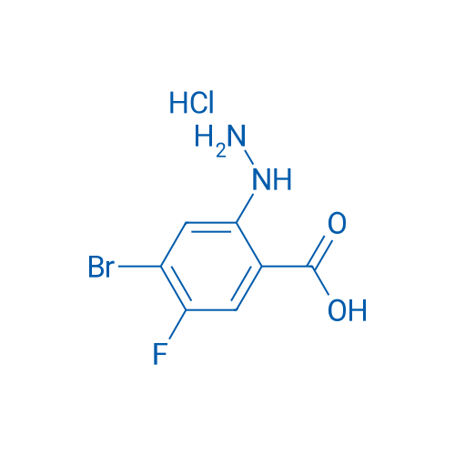 4-Bromo-5-fluoro-2-hydrazinylbenzoic acid hydrochloride 250mg