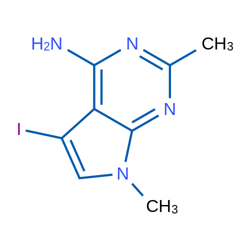 5-Iodo-2,7-dimethyl-7H-pyrrolo[2,3-d]pyrimidin-4-amine 1g