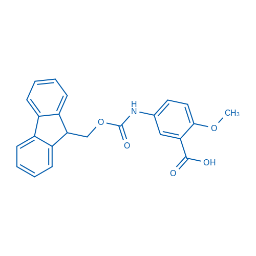 5-((((9H-Fluoren-9-yl)methoxy)carbonyl)amino)-2-methoxybenzoic acid 250mg