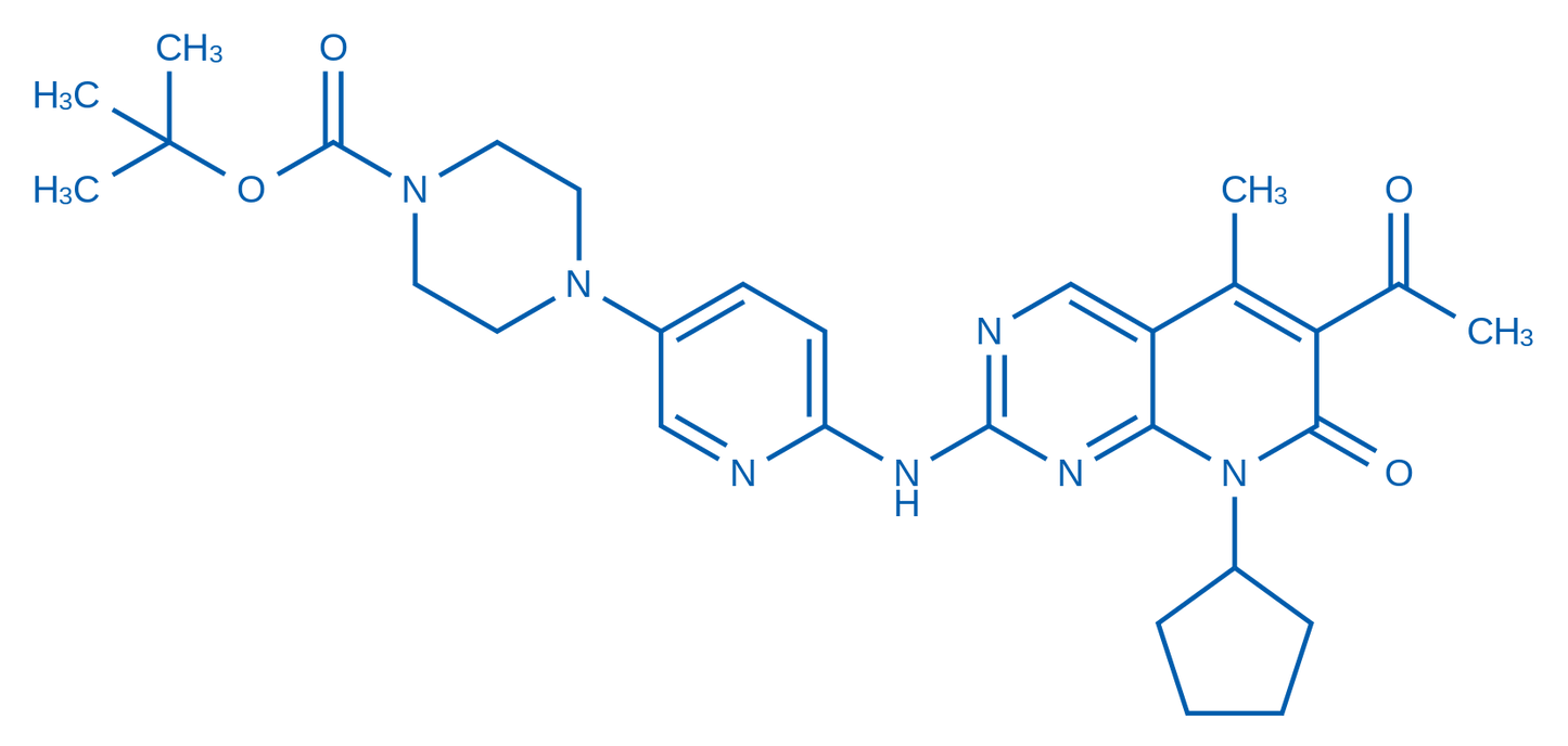 tert-Butyl 4-(6-((6-acetyl-8-cyclopentyl-5-methyl-7-oxo-7,8-dihydropyrido[2,3-d]pyrimidin-2-yl)amino)pyridin-3-yl)piperazine-1-carboxylate 250mg