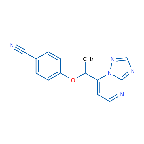 4-(1-{[1,2,4]triazolo[1,5-a]pyrimidin-7-yl}ethoxy)benzonitrile 1g
