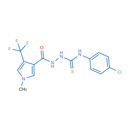 N-{[(4-chlorophenyl)carbamothioyl]amino}-1-methyl-4-(trifluoromethyl)-1H-pyrrole-3-carboxamide 1g