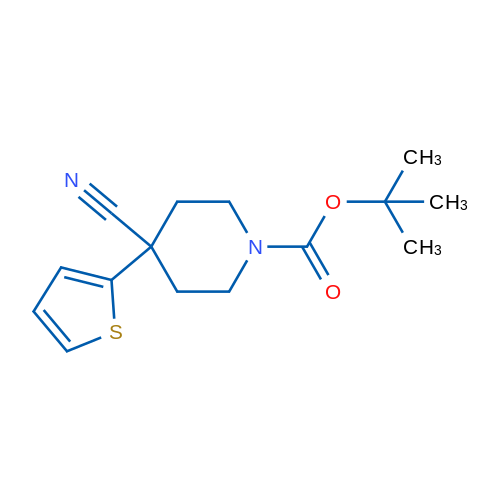 1-Boc-4-cyano-4-(2-thienyl)-piperidine 5g