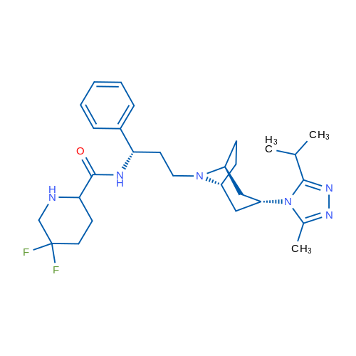 5,5-Difluoro-N-[(1S)-3-[(3-exo)-3-[3-methyl-5-(1-methylethyl)-4H-1,2,4-triazol-4-yl]-8-azabicyclo[3.2.1]oct-8-yl]-1-phenylpropyl]-2-piperidinecarboxamide 5mg