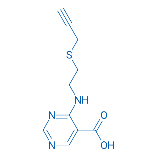 4-((2-(Prop-2-yn-1-ylthio)ethyl)amino)pyrimidine-5-carboxylic acid 100mg