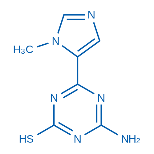 4-Amino-6-(1-methyl-1H-imidazol-5-yl)-1,3,5-triazine-2-thiol 1g