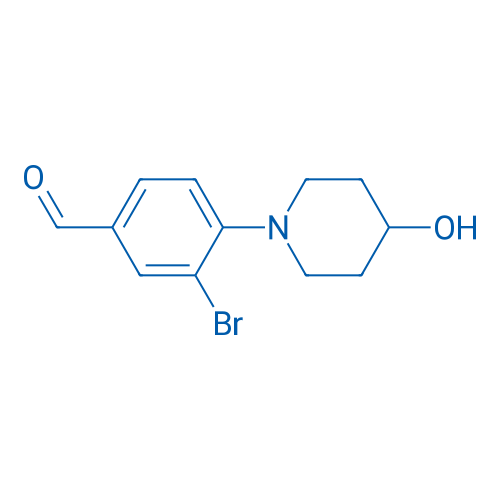 3-bromo-4-(4-hydroxypiperidin-1-yl)benzaldehyde 1g