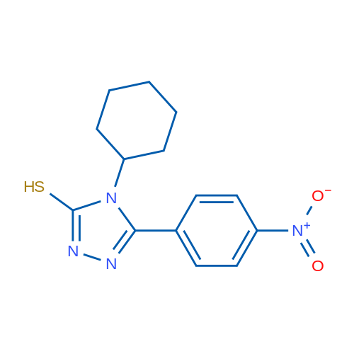 4-Cyclohexyl-5-(4-nitrophenyl)-4H-1,2,4-triazole-3-thiol 1g
