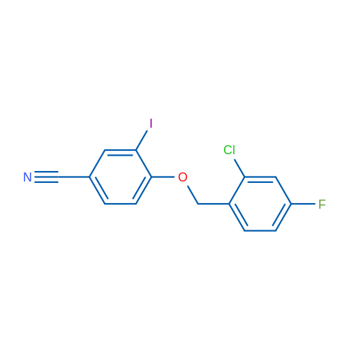 4-((2-Chloro-4-fluorobenzyl)oxy)-3-iodobenzonitrile 1g
