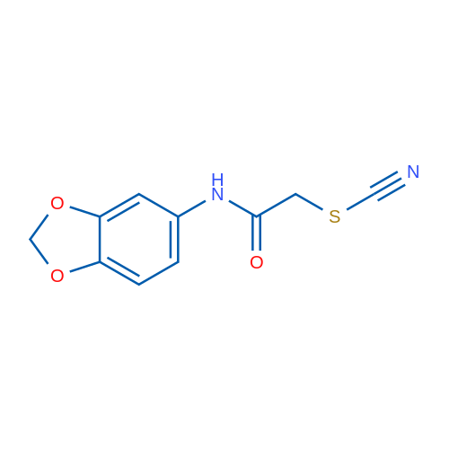 N-(Benzo[d][1,3]dioxol-5-yl)-2-thiocyanatoacetamide 1g