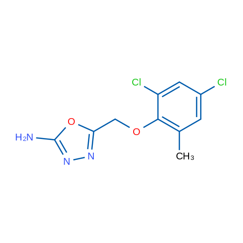 5-((2,4-Dichloro-6-methylphenoxy)methyl)-1,3,4-oxadiazol-2-amine 1g