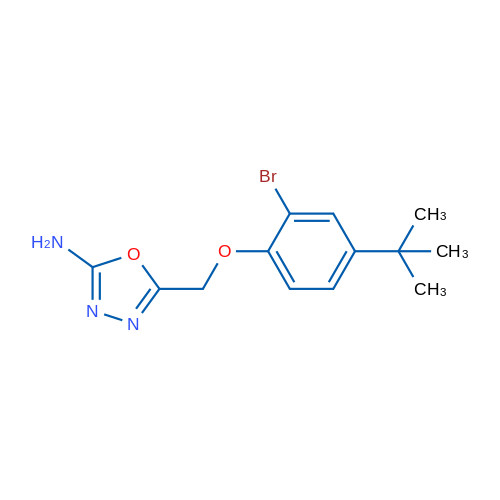 5-((2-Bromo-4-(tert-butyl)phenoxy)methyl)-1,3,4-oxadiazol-2-amine 1g