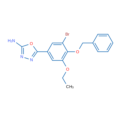 5-(4-(Benzyloxy)-3-bromo-5-ethoxyphenyl)-1,3,4-oxadiazol-2-amine 1g