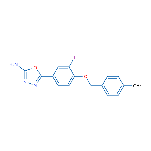 5-(3-Iodo-4-((4-methylbenzyl)oxy)phenyl)-1,3,4-oxadiazol-2-amine 1g