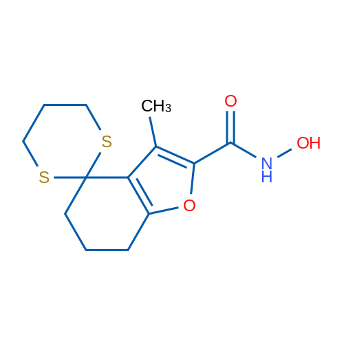 N-Hydroxy-3-methyl-6,7-dihydro-5H-spiro[benzofuran-4,2'-[1,3]dithiane]-2-carboxamide 1g