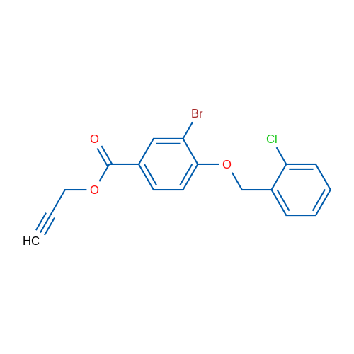 Prop-2-yn-1-yl 3-bromo-4-((2-chlorobenzyl)oxy)benzoate 1g