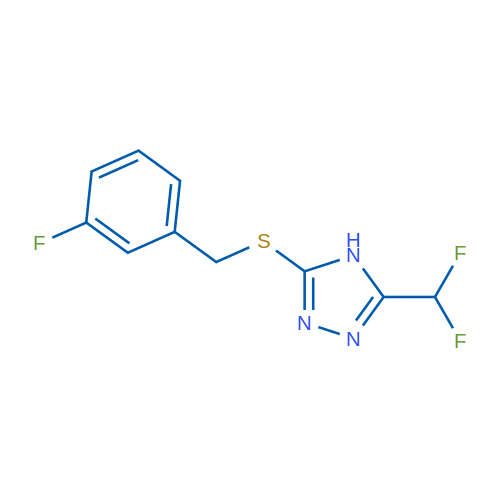 3-(Difluoromethyl)-5-((3-fluorobenzyl)thio)-4H-1,2,4-triazole 1g
