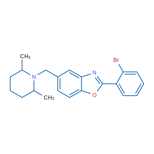 2-(2-Bromophenyl)-5-((2,6-dimethylpiperidin-1-yl)methyl)benzo[d]oxazole 1g