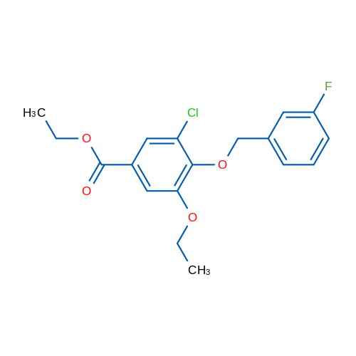 Ethyl 3-chloro-5-ethoxy-4-((3-fluorobenzyl)oxy)benzoate 1g