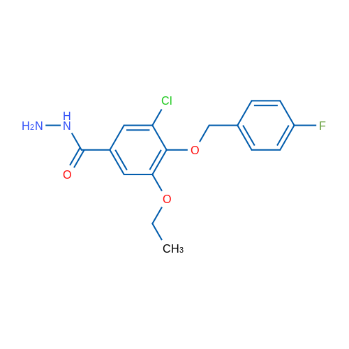 3-Chloro-5-ethoxy-4-((4-fluorobenzyl)oxy)benzohydrazide 1g