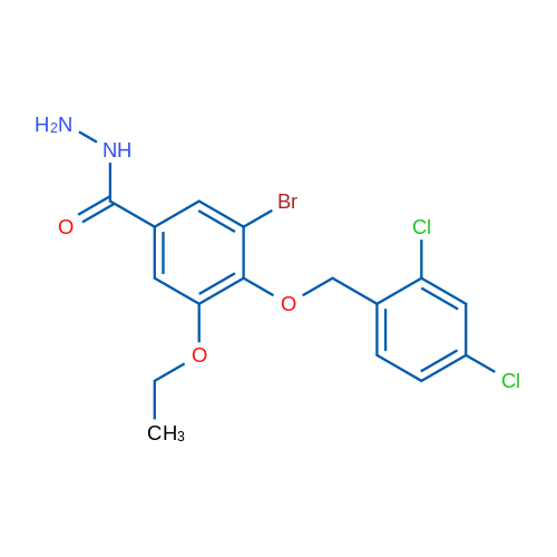 3-Bromo-4-((2,4-dichlorobenzyl)oxy)-5-ethoxybenzohydrazide 1g