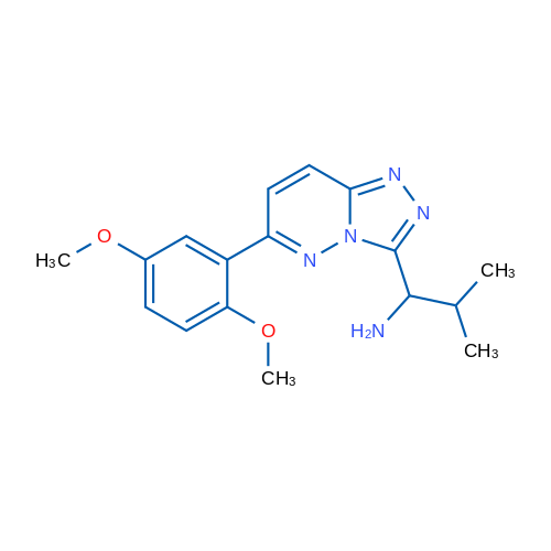 1-(6-(2,5-Dimethoxyphenyl)-[1,2,4]triazolo[4,3-b]pyridazin-3-yl)-2-methylpropan-1-amine 1g