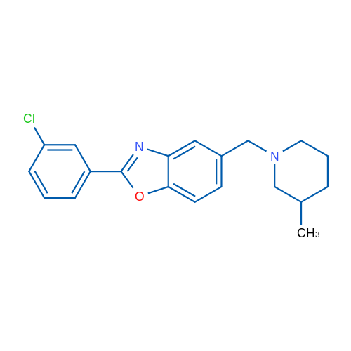 2-(3-Chlorophenyl)-5-((3-methylpiperidin-1-yl)methyl)benzo[d]oxazole 1g