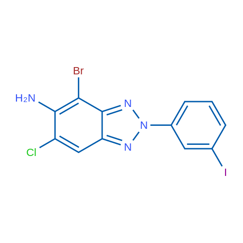 4-Bromo-6-chloro-2-(3-iodophenyl)-2H-benzo[d][1,2,3]triazol-5-amine 1g