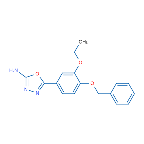 5-(4-(Benzyloxy)-3-ethoxyphenyl)-1,3,4-oxadiazol-2-amine 1g