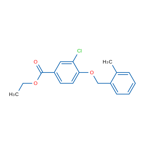 Ethyl 3-chloro-4-((2-methylbenzyl)oxy)benzoate 1g