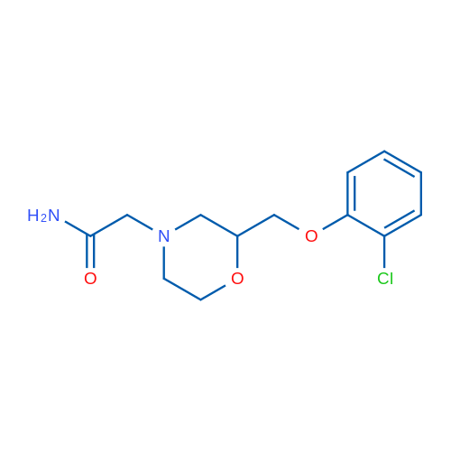 2-(2-((2-Chlorophenoxy)methyl)morpholino)acetamide 1g