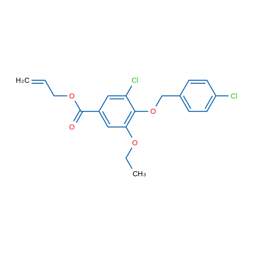 Allyl 3-chloro-4-((4-chlorobenzyl)oxy)-5-ethoxybenzoate 1g
