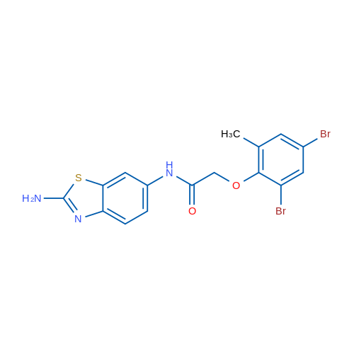 N-(2-Aminobenzo[d]thiazol-6-yl)-2-(2,4-dibromo-6-methylphenoxy)acetamide 1g
